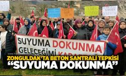 Zonguldak'ta beton santrali tepkisi: “Suyuma dokunma”