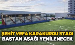Şehit Vefa Karakurdu Stadı baştan aşağı yenilenecek