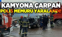 Zonguldak’ta feci kaza: Komiser kamyona çarptı, ağır yaralandı