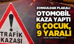 Kamyon ile otomobil çarpıştı: 6’sı çocuk 9 yaralı