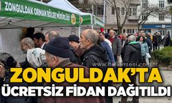 Zonguldak'ta ücretsiz fidan dağıtıldı