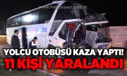 Metre Turizm'e ait yolcu otobüsü kaza yaptı: 11 kişi yaralandı