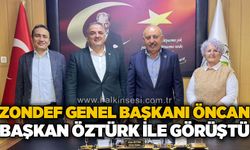 ZONDEF Genel Başkanı Ziya Öncan, Başkan Vedat Öztürk ile görüştü