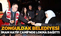 Zonguldak Belediyesi’nden İmam Hatip Tatbikat Camii'nde vatandaşlara lokma ikramı