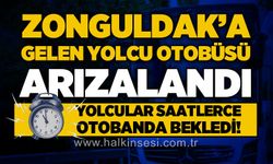 Zonguldak'a gelen yolcu otobüsü arıza yaptı, yolcular saatlerce otobanda bekletildi!