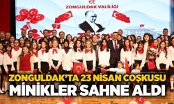Zonguldak’ta 23 Nisan coşkusu: Minikler sahne aldı