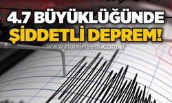 4.7 büyüklüğünde deprem oldu!