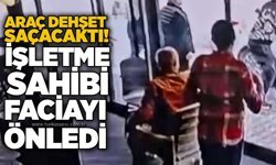 El freni çekilmeyen araç dehşet saçacaktı! İşletme sahibi faciayı önledi