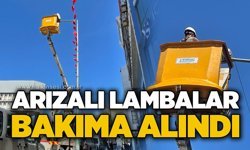 Arızalı lambalar bakıma alındı