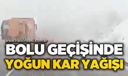 Bolu geçişinde kar yağışı etkili oldu