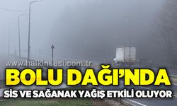 Bolu Dağı’nda sis ve sağanak etkili: Görüş mesafesi düştü