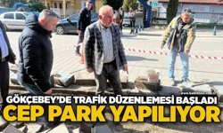 Gökçebey’de trafik düzenlemesi başladı: Cep park yapılıyor