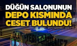 Düğün salonunun deposunda c*set bulundu