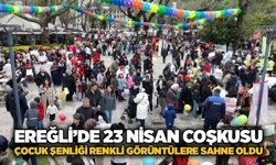 Ereğli’de 23 Nisan coşkusu: Çocuk şenliği renkli görüntülere sahne oldu