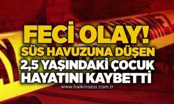 Feci olay! Süs havuzuna düşen 2,5 yaşındaki çocuk hayatını kaybetti