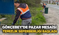 Gökçebey’de pazar mesaisi: Temizlik seferberliği başladı