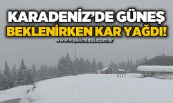 Nisan ayında Karadeniz'de kar sürprizi