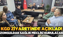 KGD ziyaretinde açıkladı: Zonguldak Sağlık Meclisi kurulacak