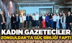 Kadın gazeteciler Zonguldak'ta güç birliği yaptı
