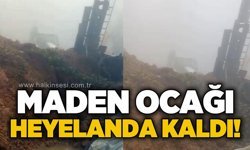Maden ocağında heyelan: İş makinesi toprak altında kaldı