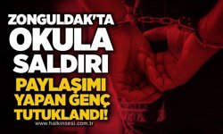Zonguldak'ta okula saldırı paylaşımı yapan genç tutuklandı!
