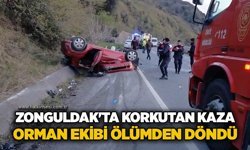 Zonguldak'ta korkutan kaza: Orman ekibi ölümden döndü