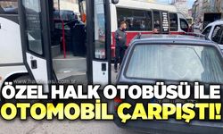 Zonguldak’ta Özel Halk Otobüsü ile otomobil çarpıştı