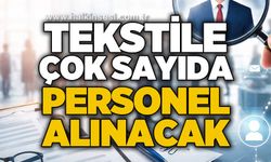 Zonguldak'ta tekstile çok sayıda personel alımı yapılacak