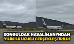 Zonguldak Havalimanı’ndan yılın ilk uçuşu gerçekleştirildi
