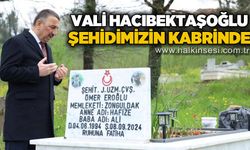 Vali Hacıbektaşoğlu’ndan şehit Ömer Eroğlu’nun kabrine ve ailesine ziyaret