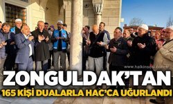 Zonguldak'tan 165 kişi dua ve gözyaşlarıyla hacca uğurlandı