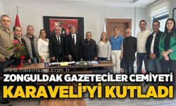 Zonguldak Gazeteciler Cemiyeti, İl Genel Meclisi Başkanı Necdet Karaveli'ye "Hayırlı Olsun" ziyaretinde bulundu
