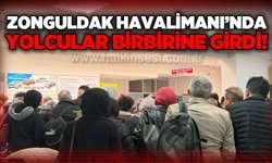 Zonguldak Havalimanı’nda bavul krizi: Yolcular birbirine girdi!