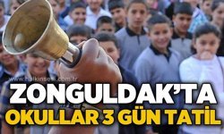 Zonguldak'ta okullar 3 gün tatil