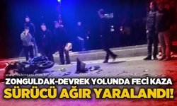 Zonguldak - Devrek yolunda feci kaza: Sürücü ağır yaralandı!
