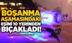 Boşanma aşamasındaki eşini 10 yerinden bıçakladı!
