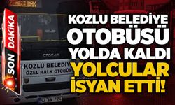 Kozlu Belediyesi otobüsü yolda kaldı: Yolcular isyan etti!