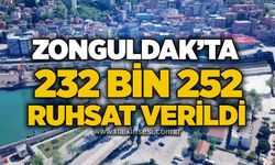 Zonguldak’ta 232 bin 252 ruhsat verildi