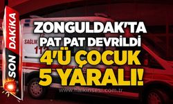 Zonguldak'ta pat pat devrildi: 4'ü çocuk 5 yaralı!