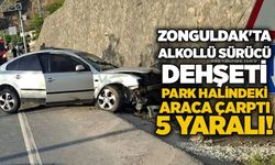 Ereğli’de alkollü sürücü dehşeti: Park halindeki araca çarptı, 5 yaralı!