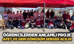 Öğrencilerden anlamlı proje: Afet ve geri dönüşüm sergisi açıldı
