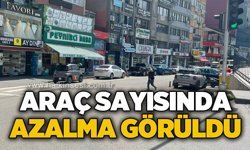 Araç sayısında azalma görüldü