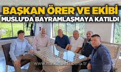 Başkan Atakan Örer ve ekibi Muslu'da bayramlaşmaya katıldı
