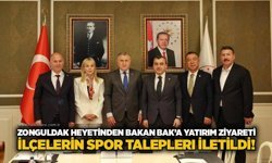 Zonguldak heyetinden Bakan Bak’a yatırım ziyareti: İlçelerin spor talepleri iletildi!