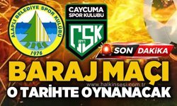 Baraj maçı o tarihte oynanacak!..