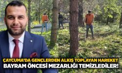 Çaycuma’da gençlerden alkış toplayan hareket: Bayram öncesi mezarlığı temizlediler!