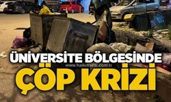 Üniversite bölgesinde çöp krizi