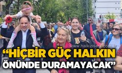 Deniz Yavuzyılmaz miting alanından seslendi: “Hiçbir güç halkın önünde duramayacak!”