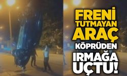 Freni tutmayan araç köprüden ırmağa uçtu!