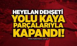 Heyelan dehşeti: Yolu kaya parçalarıyla kapandı!